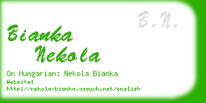 bianka nekola business card